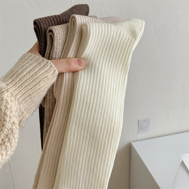Retro%20Women%20Stockings%20New%20Fashion%20Autumn%20Casual%20Solid%20Color%20Japanese%20Style%20Warm%20Socks%20For%20Woman%20Soft%20Winter%20Knee%20High%20Socks%20Long%20-%20Image%205