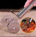 Double wheel pizza cutter. 