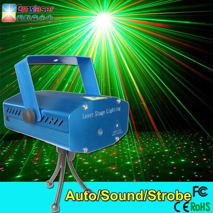Party Lights, DJ Disco Lights Stage Lighting SPOOBOOLA LED Projector Karaoke Strobe Perform for Stage Light Mini Sound Activated Gypsophila Laser Light Remote Control Stage Decortion RG Effect Projector Christmas Brithday auto light adjust  with sound