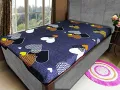 Bed cover mattress protector with zipper customizable sizes cotton. 