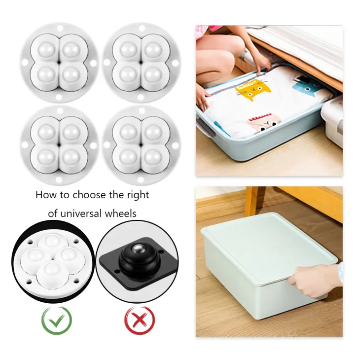 20-4PCS%20Furniture%20Casters%20Wheels%20Heavy%20Duty%20Ball%20Pulley%20Self%20Adhesive%20Stainless%20Steel%20360%C2%B0%20Rotation%20Universal%20Wheel%20No%20Noise%20-%20Image%202