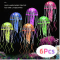 Glow in The Dark Artificial Jellyfish for Fish Tank Luminous Swimming Aquarium Decoration Ocean Themed Ornament Fake Jelly Fish.