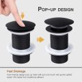 Basin vanity push waste 6 inch black color bathroom push complain. 