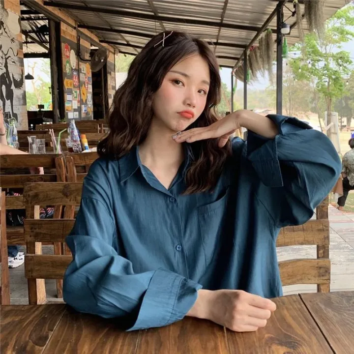 Koko.%20white%20long-sleeved%20shirt%20Korean-style%20loose%20chiffon%20shirt%20female%20simple%20versatile%20long-sleeved%20shirt%20short%20back%20sunscreen%20shirt%20#%20w308%20-%20Image%205