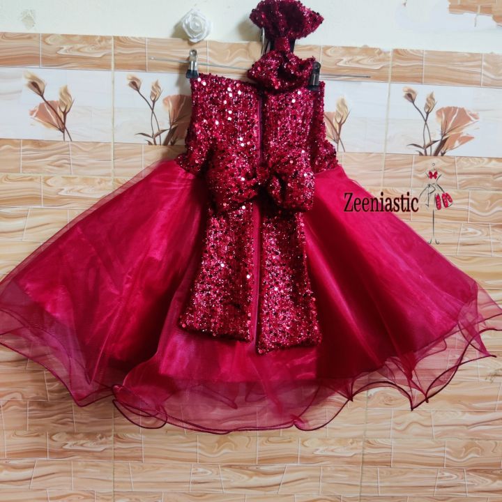 fancy%20net%20and%20moonlight%20sequin%20frock%20for%20baby%20girls%20-%20Image%205