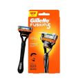 Gillette Fusion 5 Razor with Styling Black Blade & 5 Diamond Like Coated Blades.