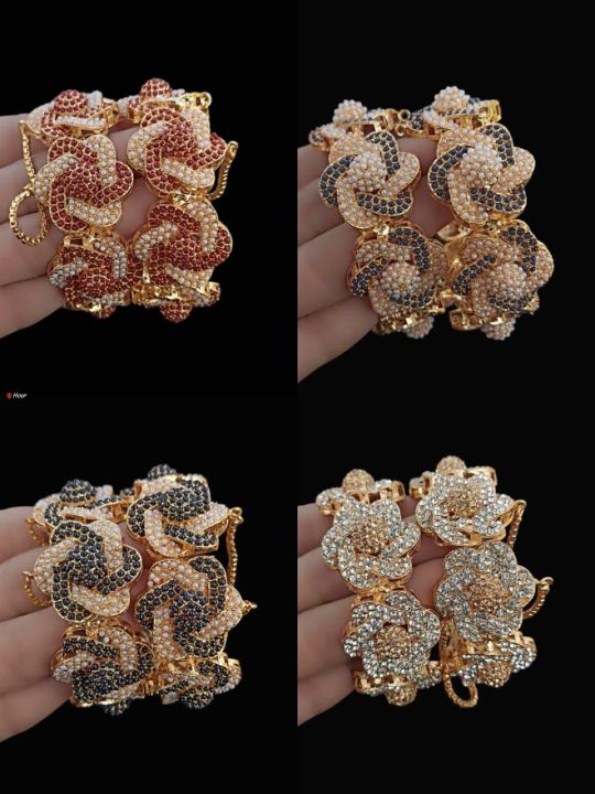 1pair%20Beautiful%20Design%20Multicolour%20pair%20Openable%20bangle%20kara%20size%2026%20,28%20-%20Image%202