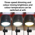 Multifunctional Led Desk Lamp with Bluetooth Audio Electronic Clock Wireless Charging, Knob Control Three Color Reading Lighting. 
