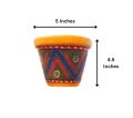 Mini Pots for Plants - Flower Pots - Hand-Painted Clay Planter - Clay Pots - Decoration Pieces for Drawing Rooms - Unique Artistry for Your Home or Garden. 