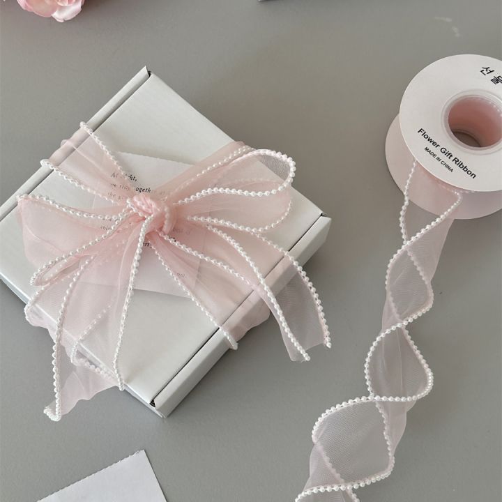 1PC%20Pearl-edged%20Fishtail%20Wavy%20Ribbon%20Cake%20Bouquet%20Decorative%20Ribbon%20Fairy%20Breath%20Fluttering%20-%20Image%202