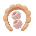 3PCS/SET Ladies Floral Headband Moisture-Proof Wristband SPA Face Wash Makeup Use Travel Holiday Ladies .