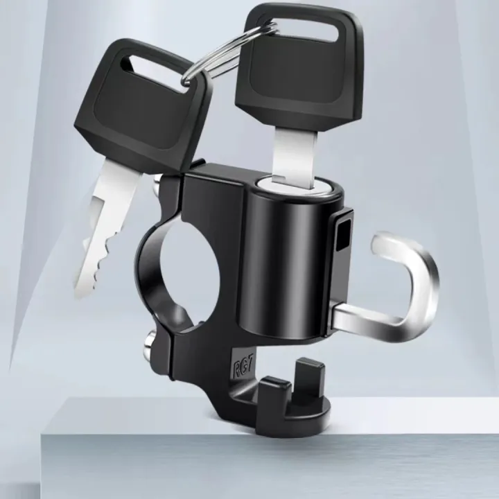 New Version Helmet Lock with Hanging Hook for Motorcycle Bike Scooter ATV Anti Theft and Waterproof Sturdy and Durable