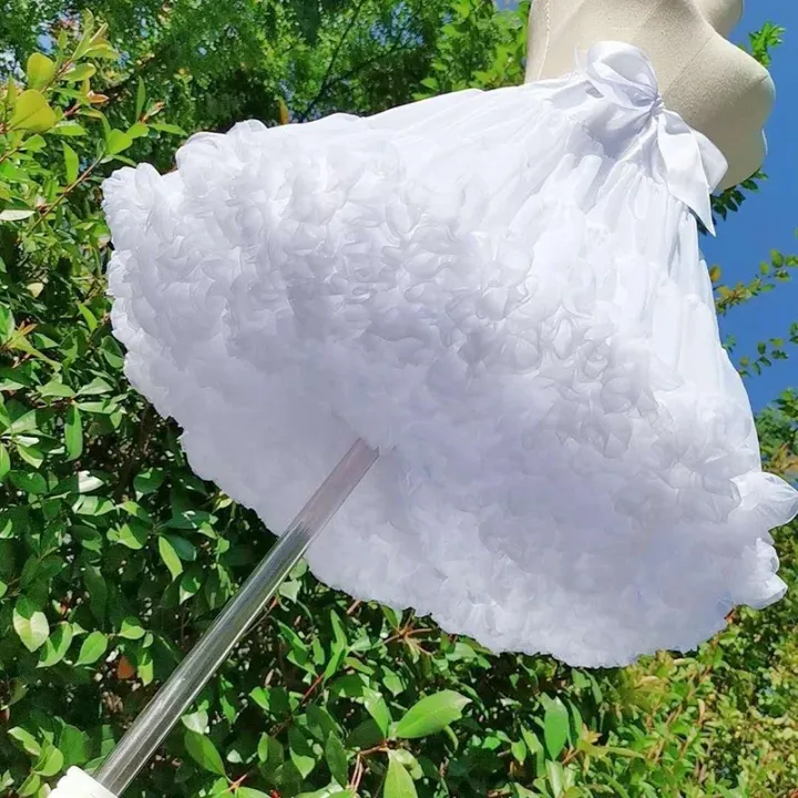 Lowest%20Pirce%20Womens%202-Layered%20Pleated%20Tulle%20Petticoat%20White%20Black%20Tutu%20Puffy%20Party%20Cosplay%20Skirt%20Lolita%20Cosplay%20Bridal%20Crinoline%20-%20Image%204