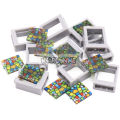 MARUMINE MOC Building Block Brick Printed Window 1x2x2 Frame Glass Street View House Parts Accessories 60601 60592 Compatible.