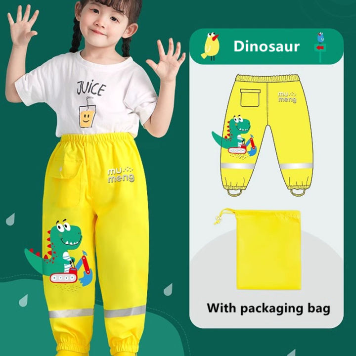Waterproof%20Girls%20Boys%20Pants%20Toddler%20Kids%20Rain%20Pants%20Windproof%20Mud%20Trousers%20Kids%20Cartoon%20Dinosaur%20Unicorn%20Children%20Rain%20Pants%20-%20Image%203