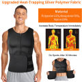 Men Neoprene Sauna Zipper Waist Trainer Corset Vest Belly Trimmer Compression Body Shaper Shirts Slimming Belt Faja Shapewear.