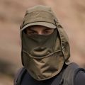 Men's Quick-Dry Hat with Detachable Face Mask and Neck Cover for Hiking Fishing Camping Breathable UV Protection Bucket Hat.