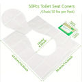 20-50Pcs Toilet Seat Covers Disposable Flushable Toilet Seat Covers Travel for Adults Kids Potty Training Travel Essential.