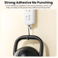 Toocki Self-Adhesive Power Socket Strip Fixator Wall Mounted Self Adhesive Punch Free Row Plug Holder for Kitchen Home Office. 