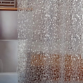 3D Pebble Clear Shower Curtain Liner with Magnets & Hooks, Fashion Plastic Bathroom Curtain for Bathtubs Bath Decor. 