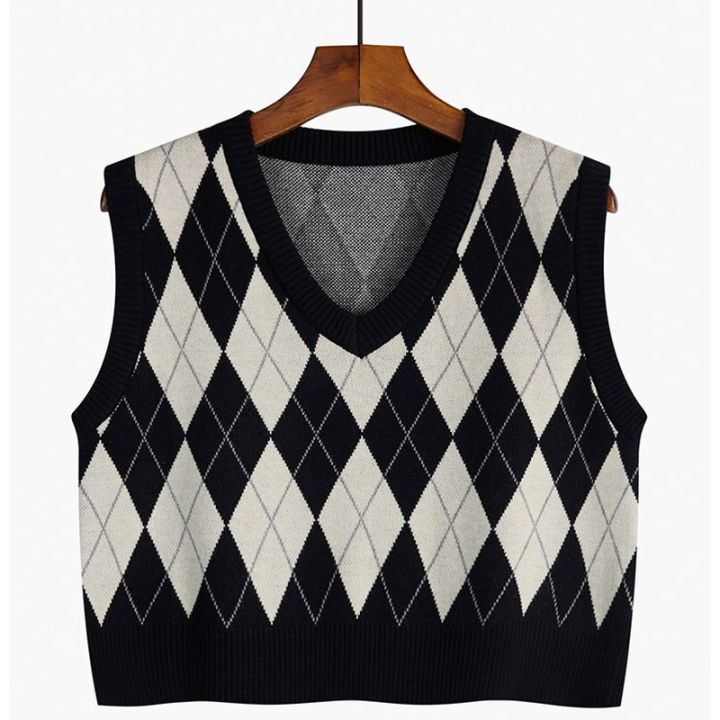 Autumn%20Fashion%20Female%20Vintage%20Plaid%20Sweater%20Vests%20Women's%20Tank%20Tops%20Knitted%20Crop%20Top%20Women%20Sleeveless%20Knitted%20Vest%20Waistcoat%20-%20Image%205