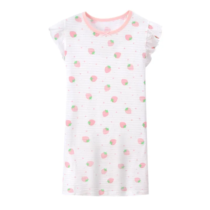 Girl%20Cotton%20Nightgown%20Dress%20Comfortable%20Cotton%20Girls'%20Nightdress%20Home%20Wear%20Children's%20Pajamas%20Size%20100-170%20-%20Image%202