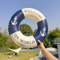 Retro Boat Anchor Women's Swimming Ring, Swimming Pool Floating Row Adult Handrail Lifebuoy, Leisure Beach Swimming Inflatable F. 