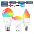 WiFi Zigbee Smart Led Light Bulb E27 E14 GU10 Dimmable RGBCW Led Lamp For Ewelink Gateway Alexa   Yandex Smartthings lightify. 