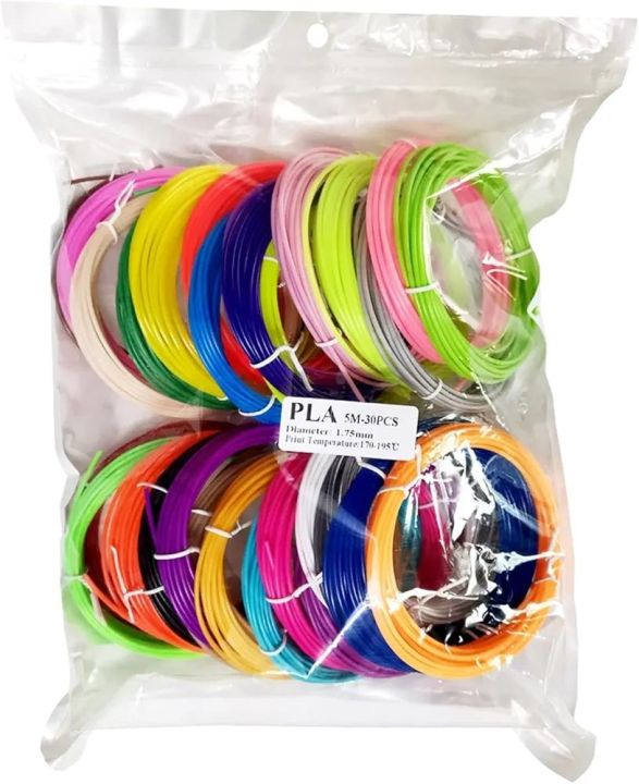 Pla String 10 Colour 3d Pen Drawing PLA Refill Filament Plastic ink wire ...