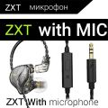QKZ AK3 FiLe Wired Earphone With Microphone HiFi Music Monitor Bass Headphones Noise Cancelling Headset For Sport Gaming Earbuds.