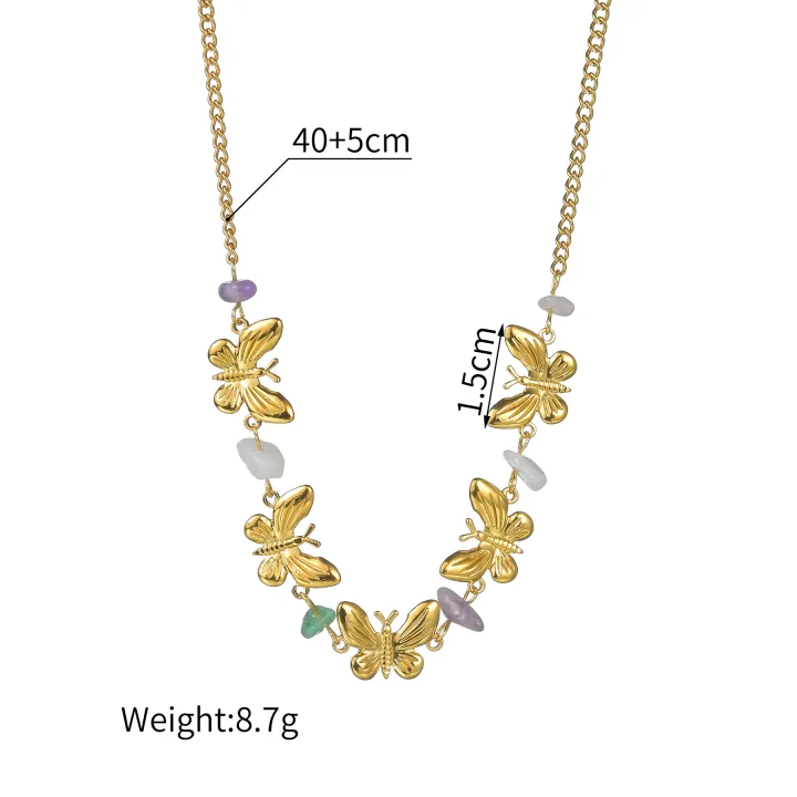 Kissmoon%20Trendy%20Charms%20Butterfly%20With%20Colorful%20Stone%20Stainless%20Steel%20Necklace%20for%20Women%20Brithday%20Party%20Necklace%20Jewelry%20-%20Image%206