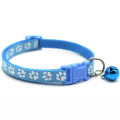 Adjustable Cat Collar with Bell – Paw Print Design. 