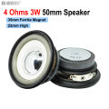 2pcs 4R 3W Loudspeaker 50MM Mini Coke Cans Speaker 36MM External Magnetic Bright Hat White Foam Edge. 