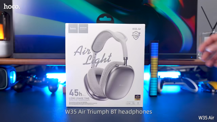 Hoco W35 Air Headphones 45 Hours Play Time HiFi Stereo Gaming Headset Wireless Bluetooth Headphone