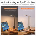 Baseus LED Desk Lamp Eye Protection Study Dimmable Office Light Foldable Table Lamp Smart Adaptive Brightness Bedside Read Lamp. 