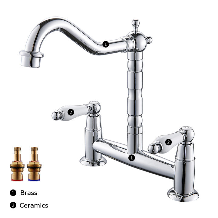 Kitchen%20Ceramic%20Handle%20Faucet%20European%20Style%20Full%20Brass%20Retro%20Double%20Hole%20Two%20Handle%20Bathroom%20Basin%20Faucet%20Kitchen%20Sink%20Faucet%20-%20Image%202