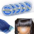 LACE Front Hair System Tae Roll BLUE 3 Yards 1 Cm - Double sided Authentic WALKER Tape (10 Days Hold Grip) - High Quality By Qs. 