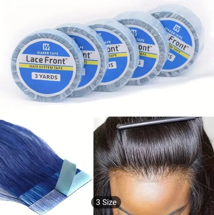 LACE%20Front%20Hair%20System%20Tae%20Roll%20BLUE%203%20Yards%201%20Cm%20-%20Double%20sided%20Authentic%20WALKER%20Tape%20(10%20Days%20Hold%20Grip)%20-%20High%20Quality%20By%20Qs%20-%20Image%202