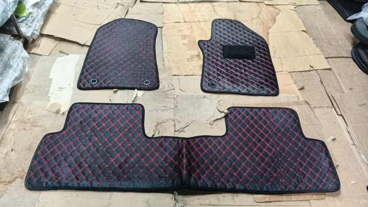 7D Premium Floor Mats for MG ZS with Stylish Red Stitching – Set of 3 ...