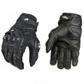 Driving Black White Motorcycle Gloves Genuine Leather Racing Glove Motorbike Sheepskin Cowhide Racing Goat Knight Touch Screen.