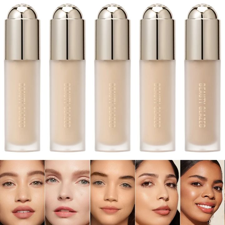 BEAUTY%20GLAZED%202pcs%20Face%20Makeup%20Set,Concealer%20Liquid%20Foundation+Cream%20for%20Contouring,Long-lasting%20Waterproof%20Matte%20Full%20Coverage%20-%20Image%202