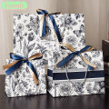 New Bags Mother's Day Wrapping Bags Floral Paper Bags Tote Bags Birthday Paper Bags Premium Bags with Ribbon.