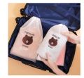 RK 10PCS Bear Motif Waterproof Storage Bag | Simple Transparent Travel Storage Bag | COD. 