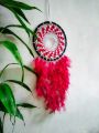 Red and White Mix Color Hand Made Dream Catcher. 