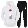 Men's Tracksuit Hooded Sweatshirt+Sweatpants 2 Pcs Sets Sports Suit Casual Jogger Sportswear 2 Piece Male Fleece Streetwear Sets. 