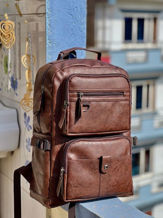 Premium%20PU%20Leather%20Backpack%20%7CBest%20Bag%20For%20College%20And%20Office%20Purposes%20For%20Men/Suitable%20To%20Carry%20Laptop%20And%20Easy%20For%20Traveling%20And%20Treks%20-%20Image%202
