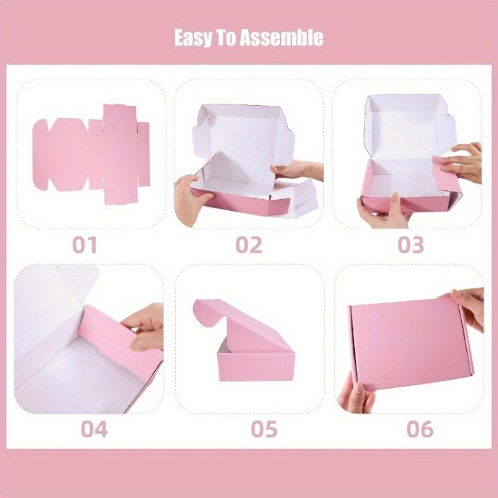 10%20Pcs%20Pink%20Shipping%20Boxes%20Pink%20Corrugated%20Cardboard%20Mailer%20Boxes%20Bulk%20for%20Packaging%20Small%20Business%20Mailing%20%20-%20Image%205