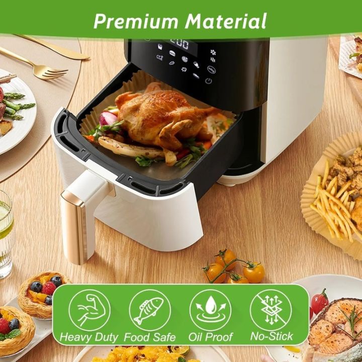 23cm%20Baking%20Paper%20Hot%20Air%20Fryer%20Liners%20Disposable%20Non-stick%20Oil-proof%20Baking%20Paper%20Liner%20for%20Oven%20Microwave%20Roasting%20Accessor%20-%20Image%203