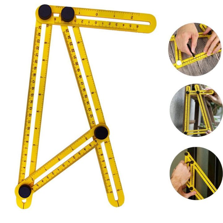 Protractor Multi Angle Ruler Template 4 Folding Angle Measuring Tool ...