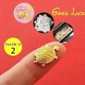 1/10/30/50/100pcs, Feng Shui Golden Money Turtle Figurines, Lucky Tortoise Collectible Ornaments, Metal Statue, Wealth & Fortune. 